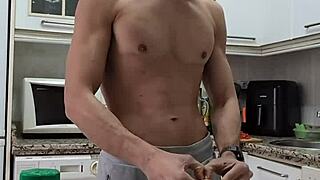 I cook a tortilla, strip naked, jerk off, and cum on the food