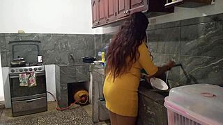 I Suck My Stepbrother’s Huge Cock in the Kitchen