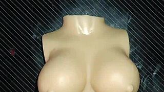 dolly begged for double penetration, and i finished all over her tight chest.