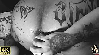 Trailer of famous singer trying mega toy in lingerie