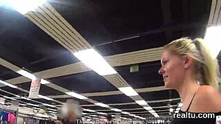 Czech teenie gets seduced and fucked in supermarket