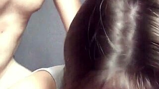 Fucked an 18-year-old brunette beauty behind garages and later on bed
