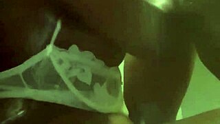 Intense Sucking of Big Black Cock with Choking in Front of Fridge