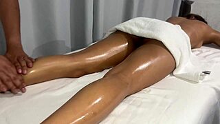 My husband made me a massage and fucked me