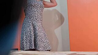 Colombian stepsister changing clothes gets naughty