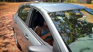 Masturbation and climax in my car at parking lot
