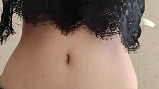 Shy teen showered, streaked, fantasizing wild moments