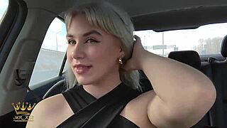 Backstage Blonde Maisey Monroe Gives Road Head After Shoot In Car