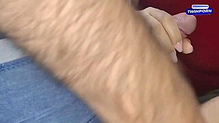 Married housewife cums riding her cuck, then gets interrupted.