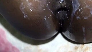 a homemade anal creampie with a big ass