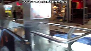 Ever seen a raunchy blonde girlfriend banged in a toilet?