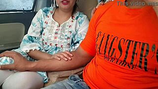 Blackmailed Indian cute girl in car, wild fun