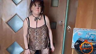 Klaudiaambergirl Flaunts Big Natural Tits in Sexy Cat Lingerie and Stockings