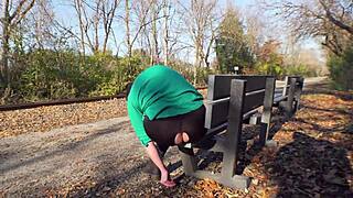 hey, wanna see a staged leggings rip for a wild public flashing prank?