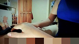 The Asian chick sucks and fucks her friend's big cock