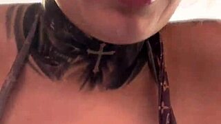 Gym workout leaves her dripping wet down her legs