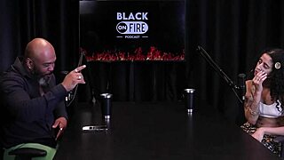 Gorgeous Bibi Hourani Plays Submissive in Interracial Handjob Game on Sheer Red