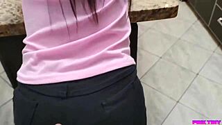Hot sister-in-law craves big cock and gets teased with carrot in ass