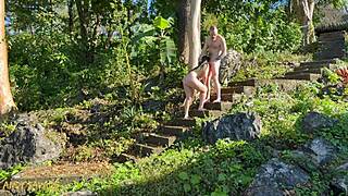 outdoor asian domination banging under hot sun 😎