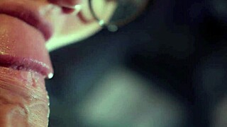 Dissolute Brunette Wife Sucks Husband’s Big Cock with Deepthroat and Swallows Cum