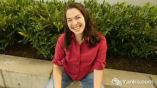 Cute Lilith Teases and Masturbates Solo in Bathroom for Intense Orgasm