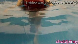 Flashing my boobs at the public swimming pool, anyone watching?