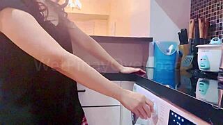 I’m so into my wet Pinay school uniform washing after filming porn, it’s crazy funny!