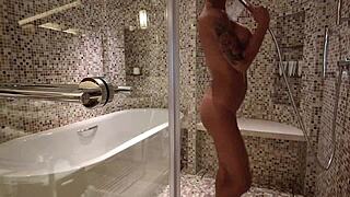 Lovely Monika Fox Enjoys a Relaxing Naked Shower Session