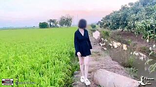 So, these young Japanese couples are banging in a rice field.