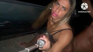 hey, you gotta see this—wife banging her cuckold right on the street, then giving up her tight ass at home!