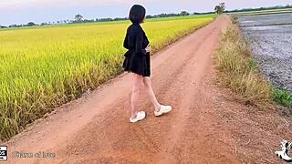 So, these young Japanese couples are banging in a rice field.