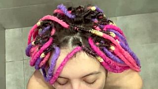 Teen Girl's Huge Squirt in Shower After Cumshot