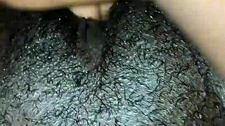 small tit ebony teases with solo wet pussy play at home.