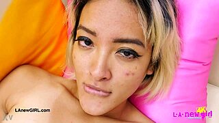 gorgeous asian model flaunts her stunning figure