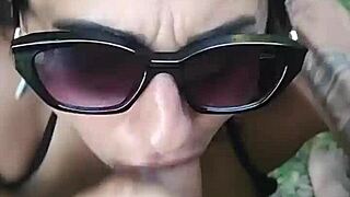 I watch my hot wife suck husband on public beach and cum on face