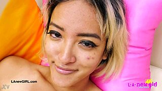 gorgeous asian model flaunts her stunning figure