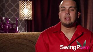 real couples at pool party having sex