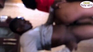 Horny guy skips food to bang sweet ebony ass