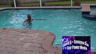 poolside, dee heart got alphonso hooked into her wet spot, ya feel me?