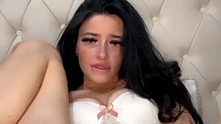 horny british exchange student toys herself to climax on webcam. college dorm gets steamy.