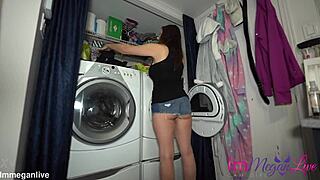 hey, watch me in tiny shorts at the dryer lol