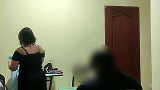 harassing the maid with rough anal in tight leggings for part 1