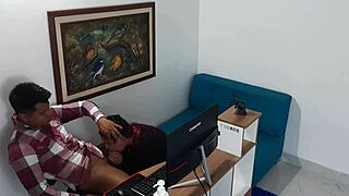 horny secretary seduces me to fuck her wet pussy at the office