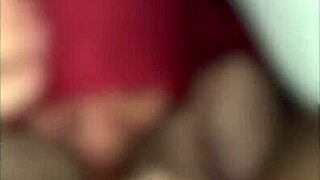 Indonesian beauty in red hijab gets her tight pussy fucked by big cock at home.