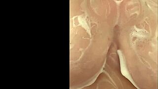 i'm a chubby milf caressing my big tits in the shower secretly