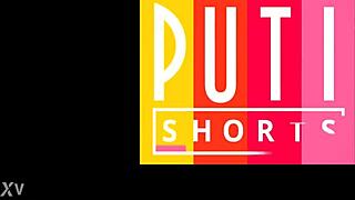 Blonde teen endures painful encounter in shorts