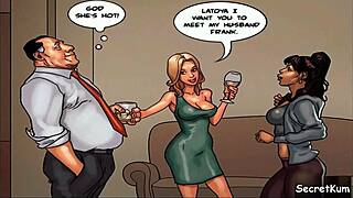 the mayor s 3 ep 1 - cheating husband fucks sexy ebony maid in kitchen