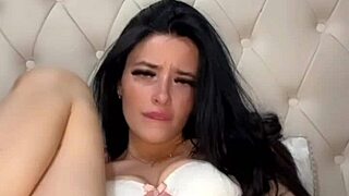 horny british slut squirts during solo masturbation with toys on webcam