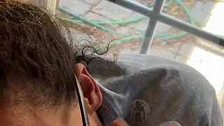 Step-Sister Teases with Blowjob, Gets Facial While Boyfriend Watches