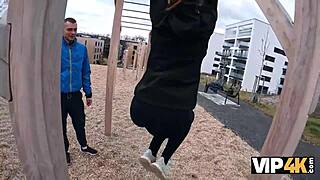 man, jogging turned into hot sex with a stranger while bf watched